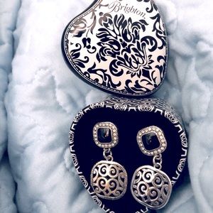 Brighton exquisite Onyx & Silver earrings.